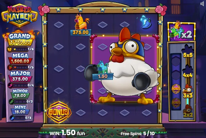 masked mayhem bonus