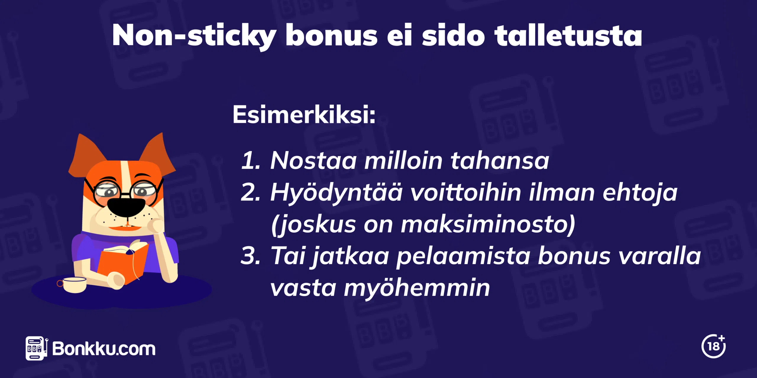 non-sticky bonus ei sido talletusta