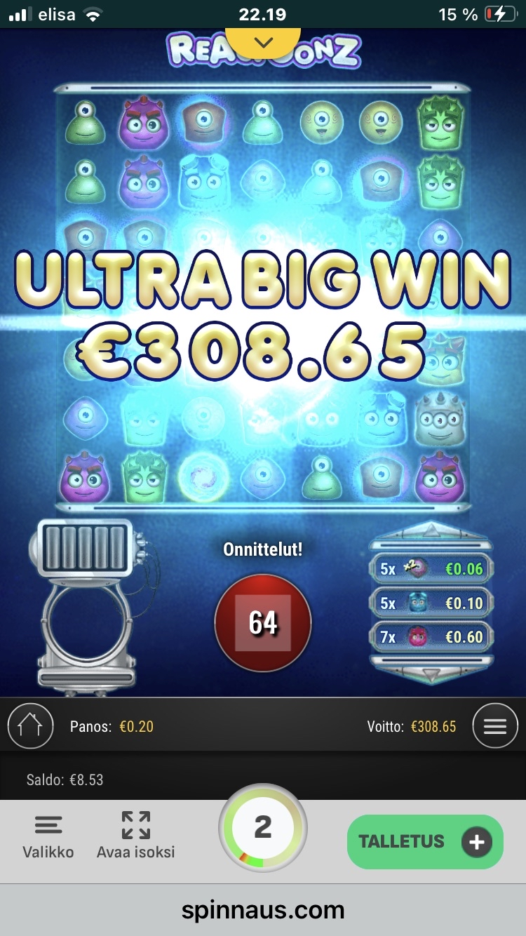 Big wins screenshot