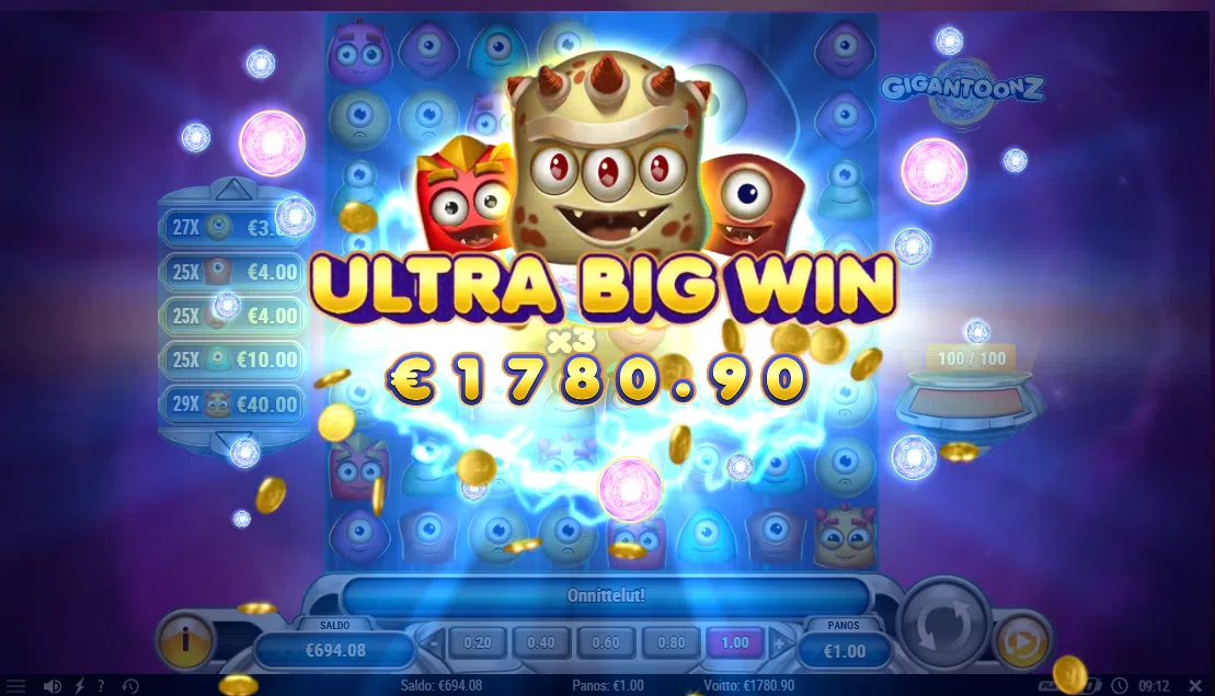 Big wins screenshot