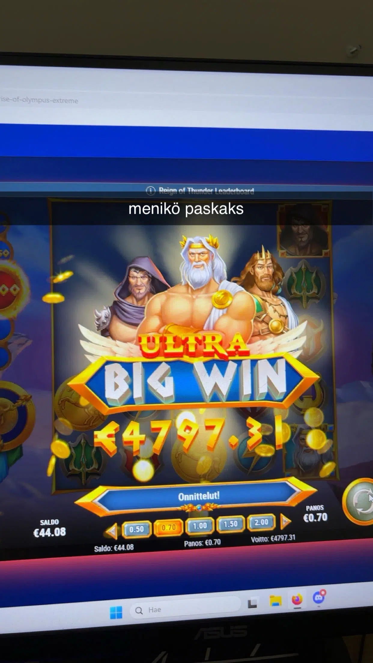 Big wins screenshot