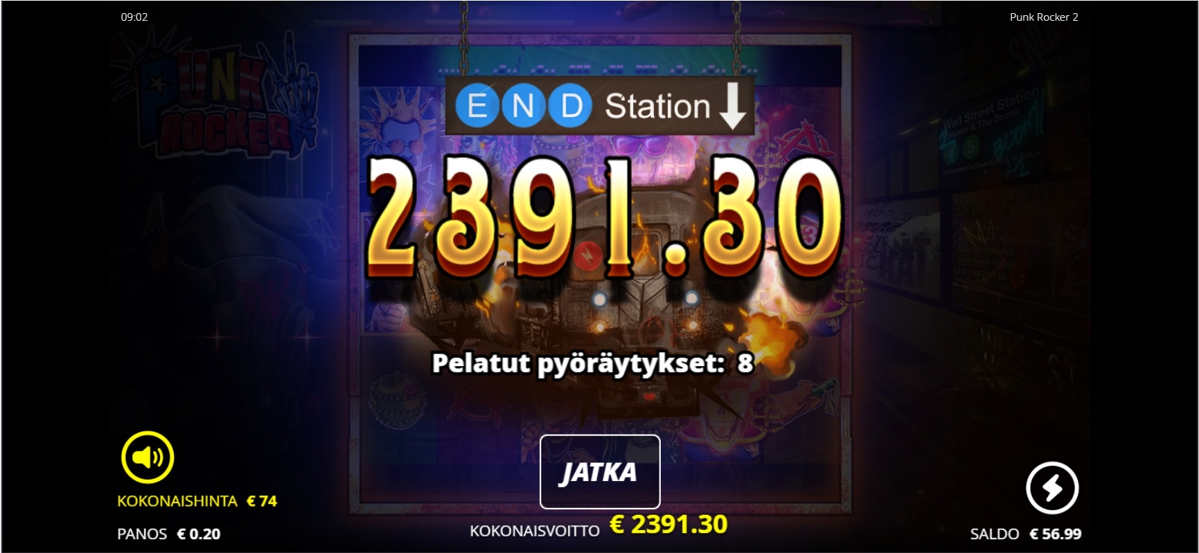 Big wins screenshot