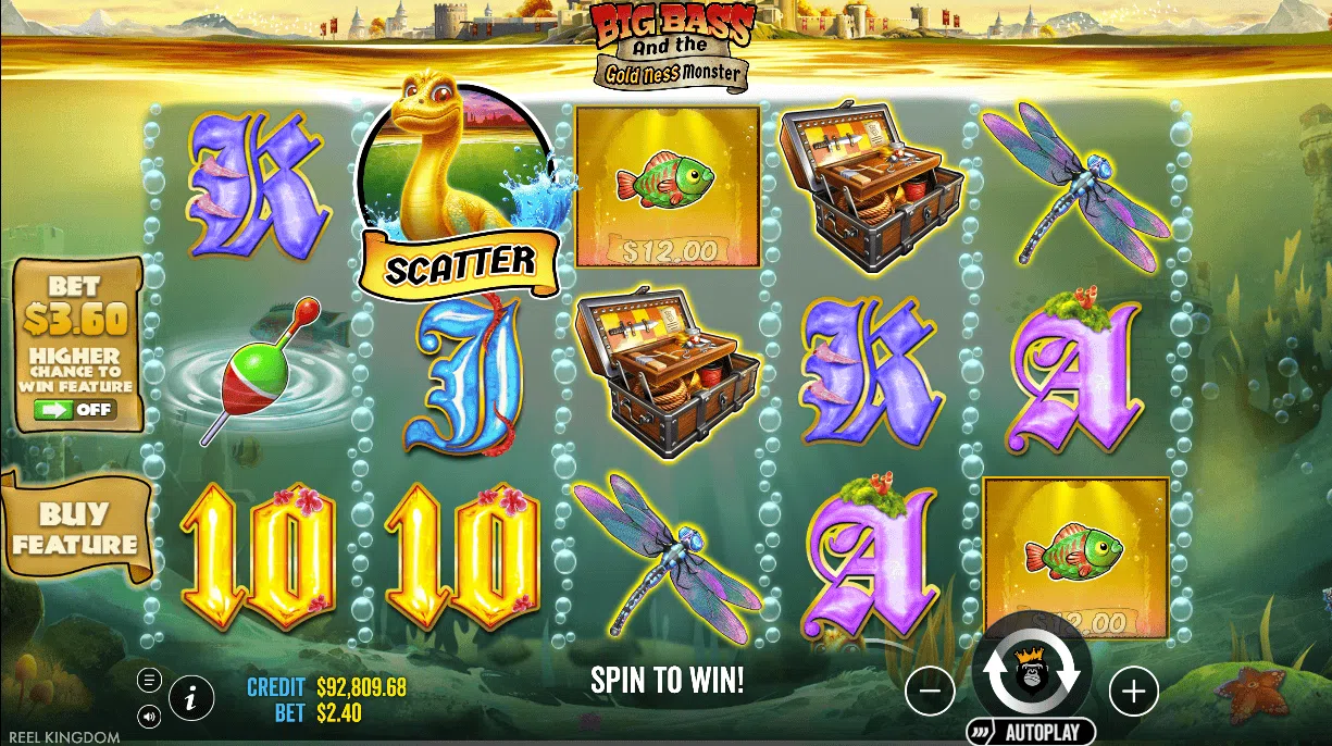 big bass and the gold ness monster slot