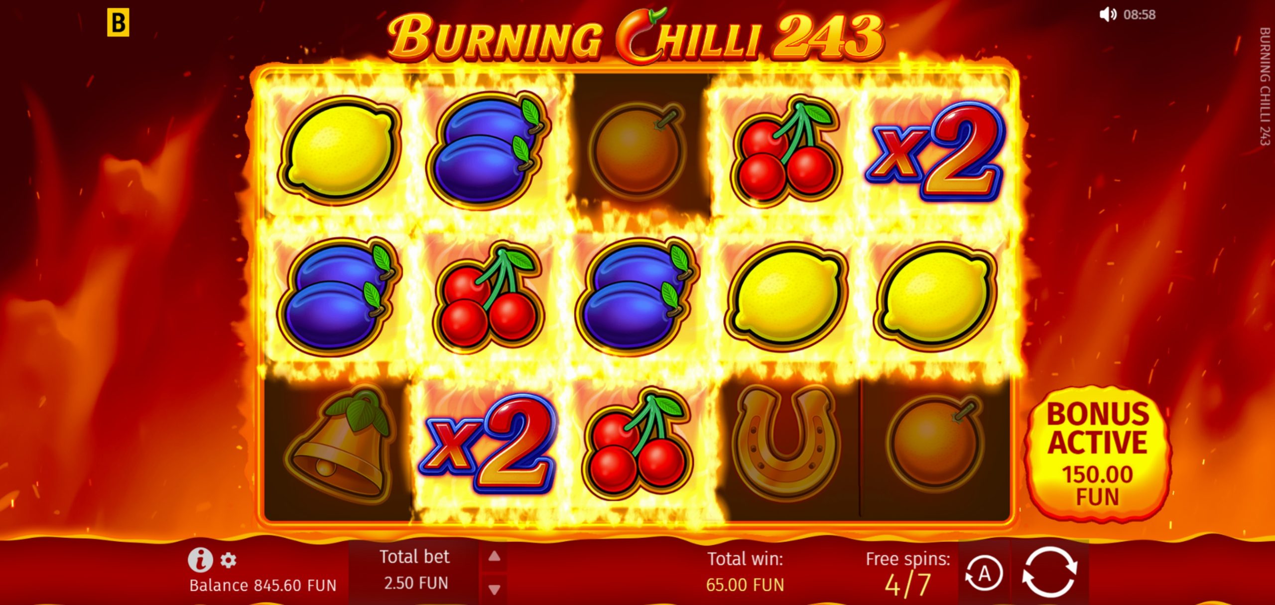 burning chilli 243 bonus