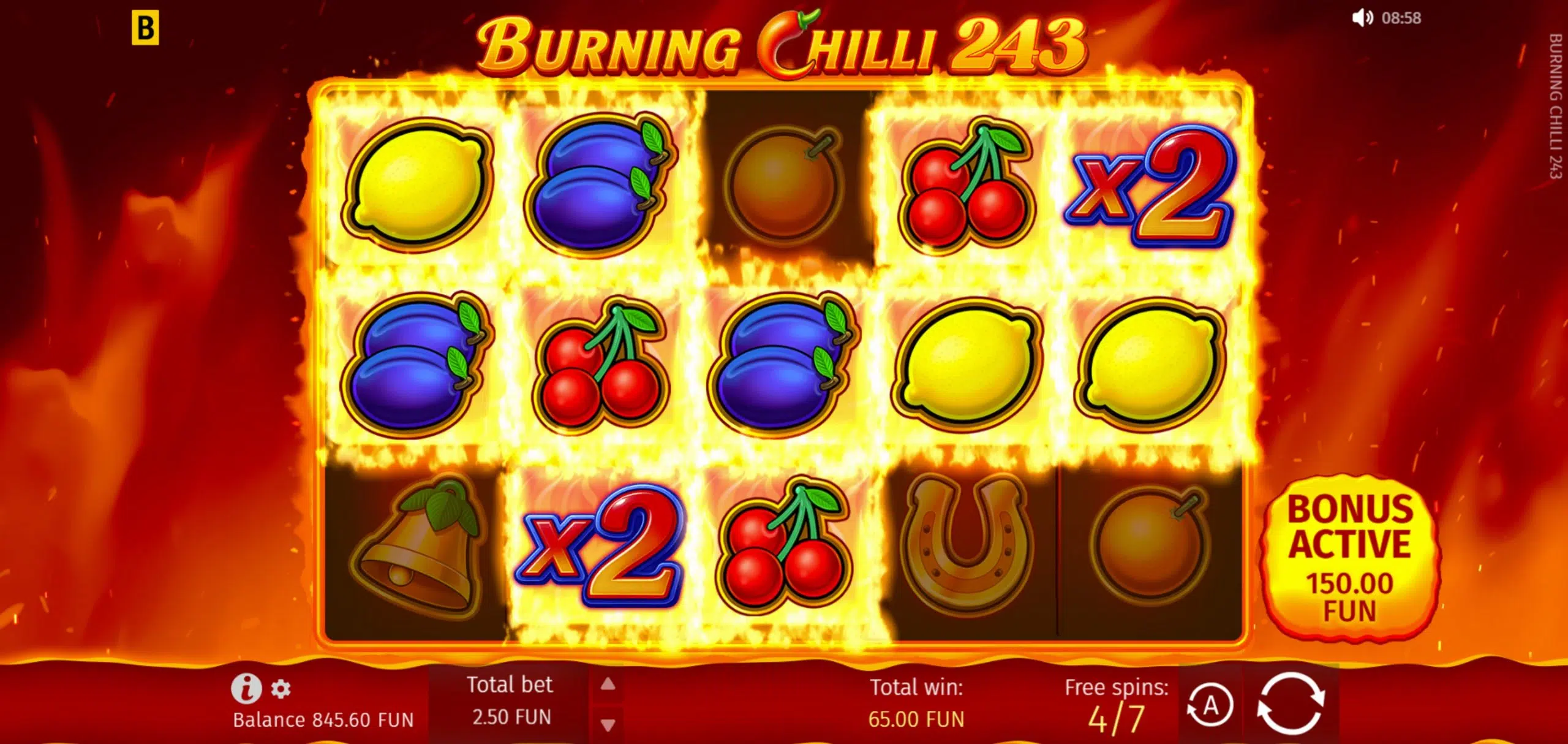 burning chilli 243 bonus