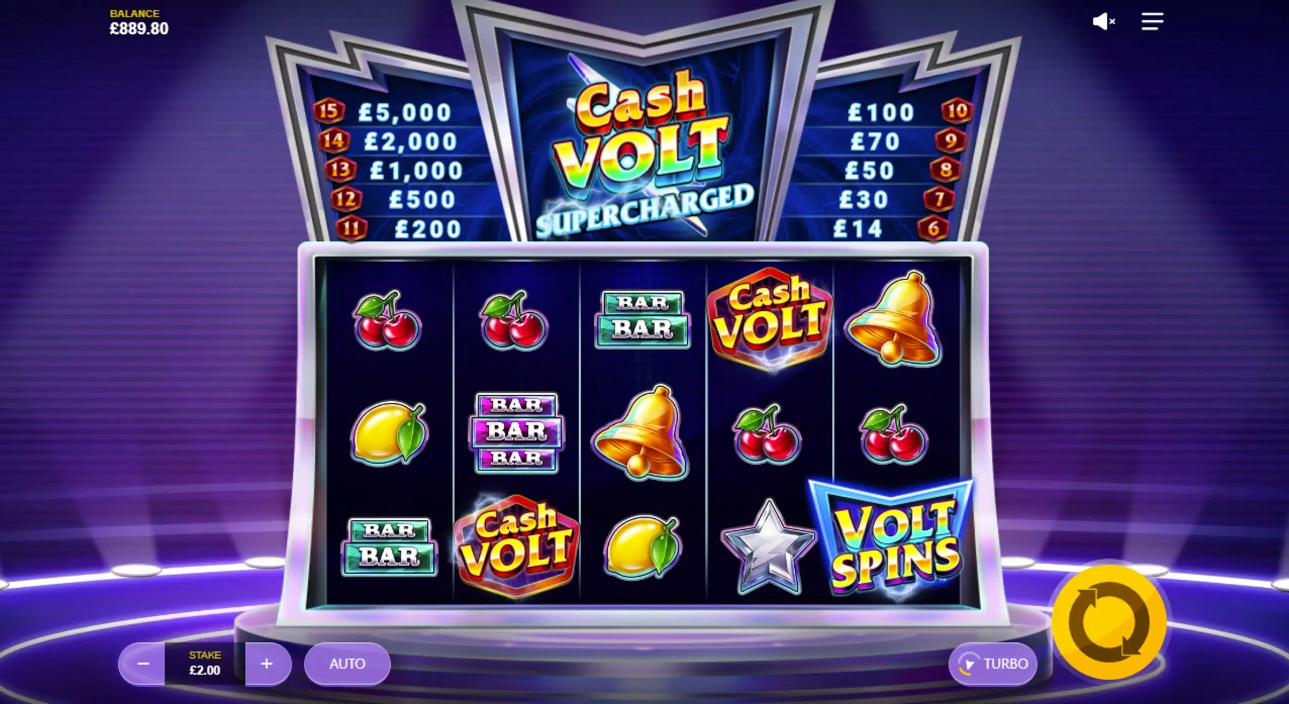 cash volt supercharged slot