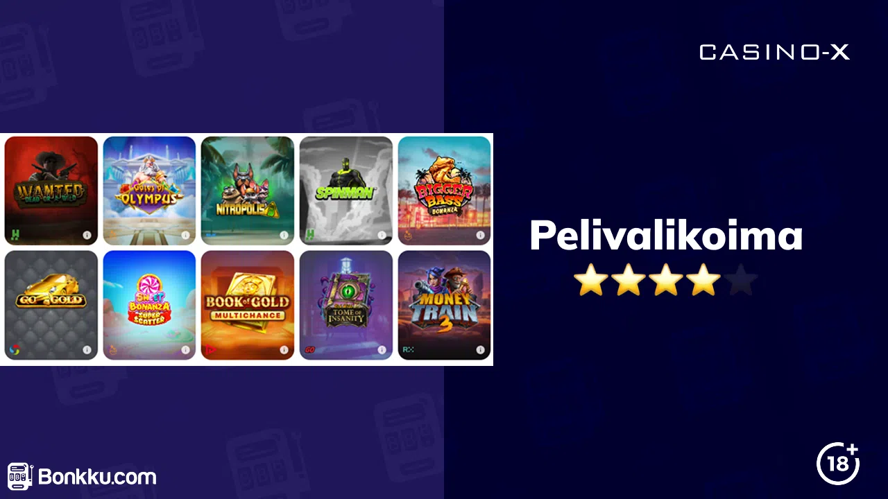 casino-x pelivalikoima