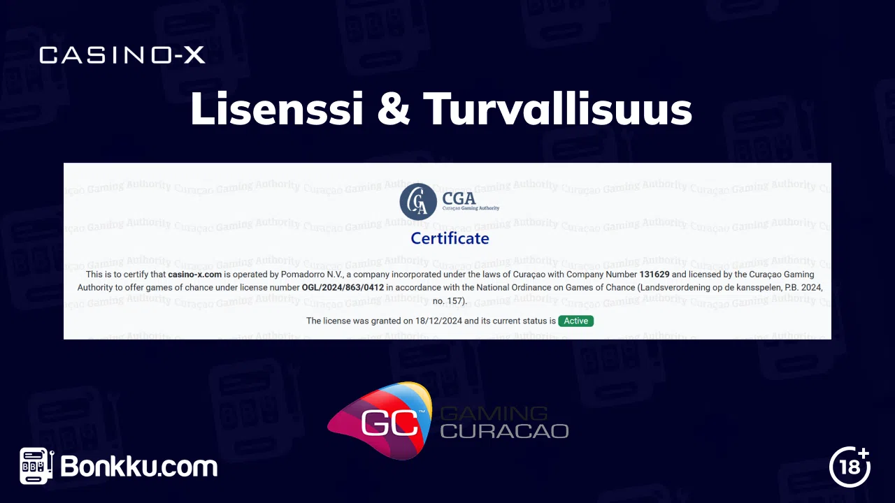 casino-x turvallisuus ja lisenssi