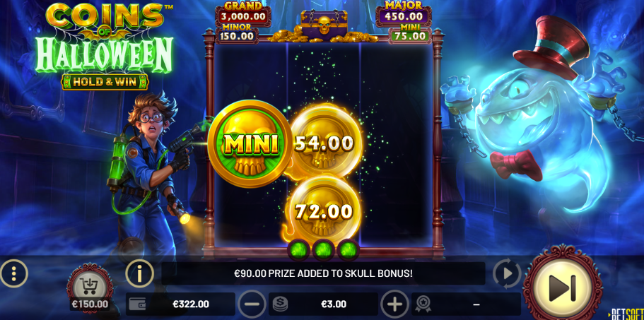 coins of halloween hold and win bonus
