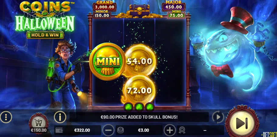 coins of halloween hold and win bonus