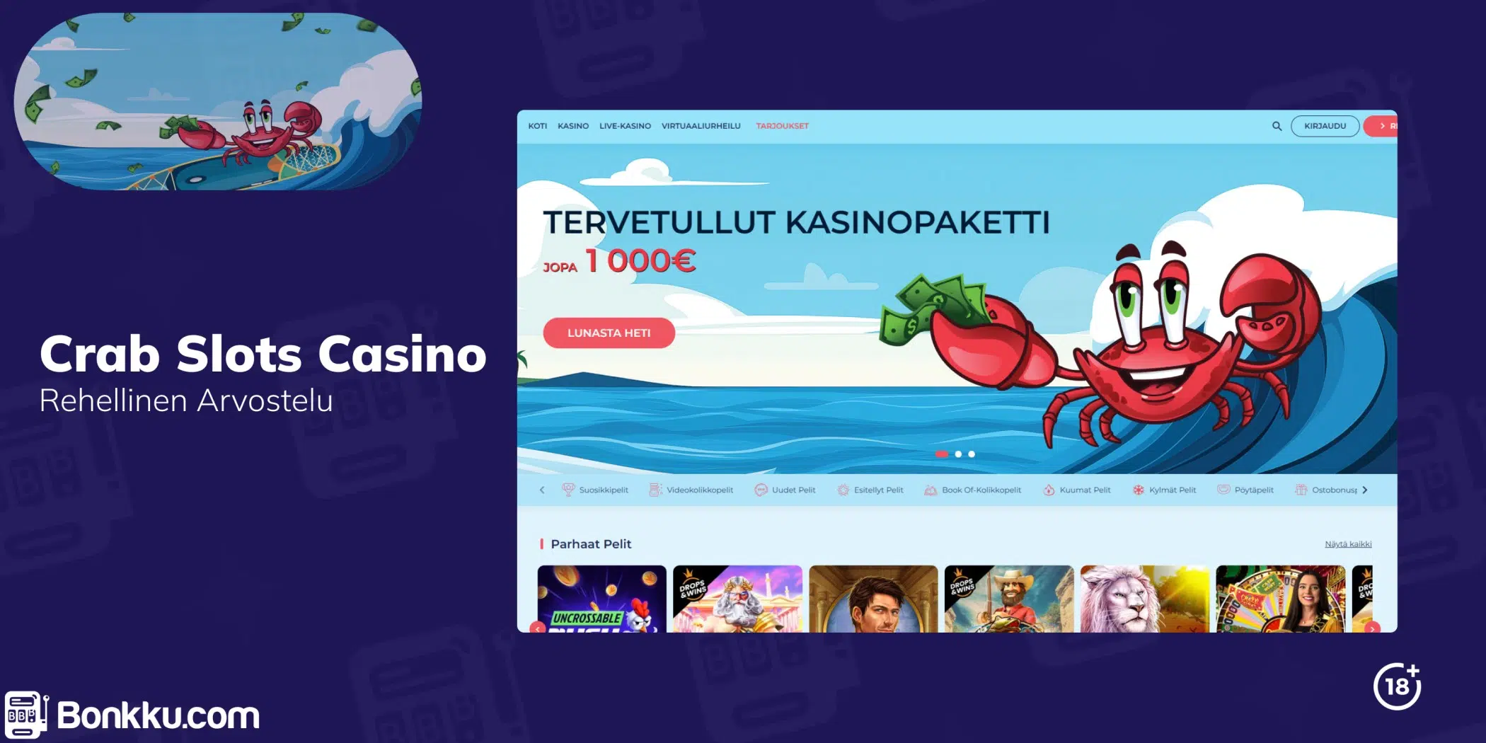 crab slots casino arvostelu