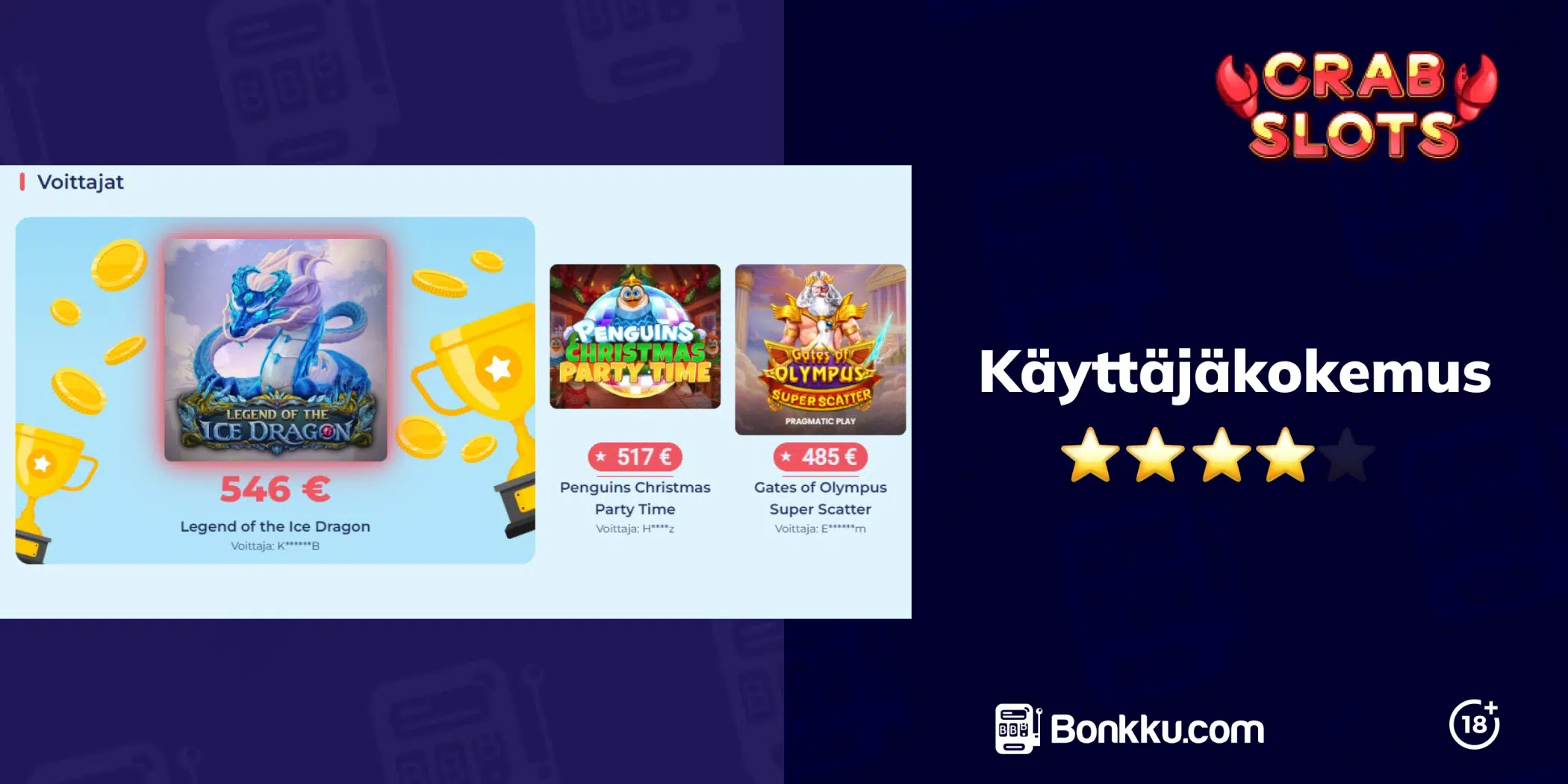 crab slots casino käyttäjäkokemus