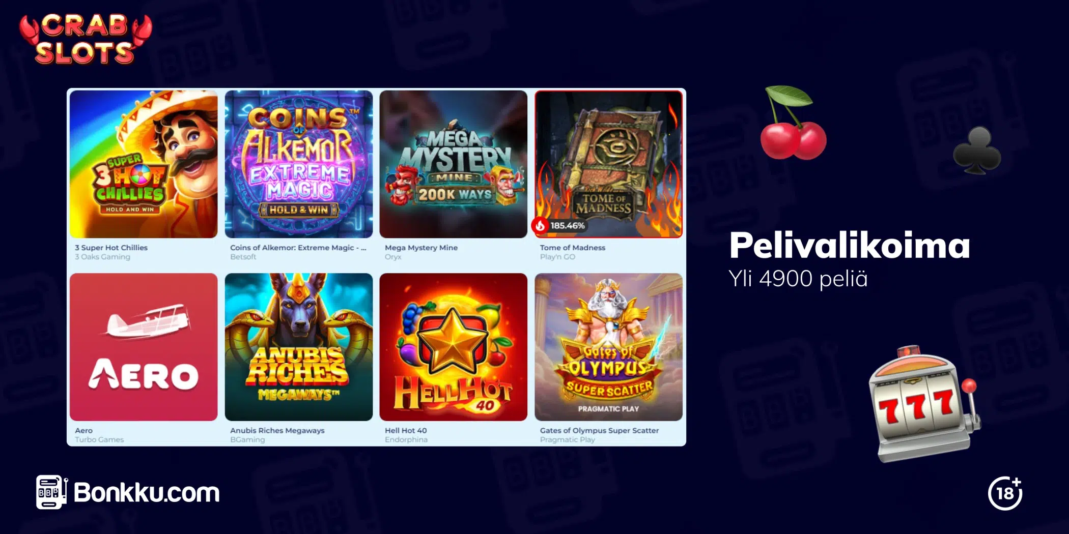 crab slots casino pelivalikoima