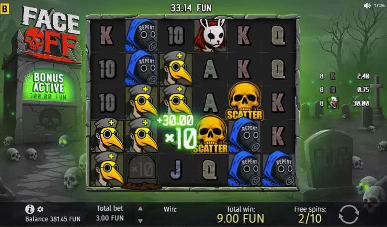 face off bonus