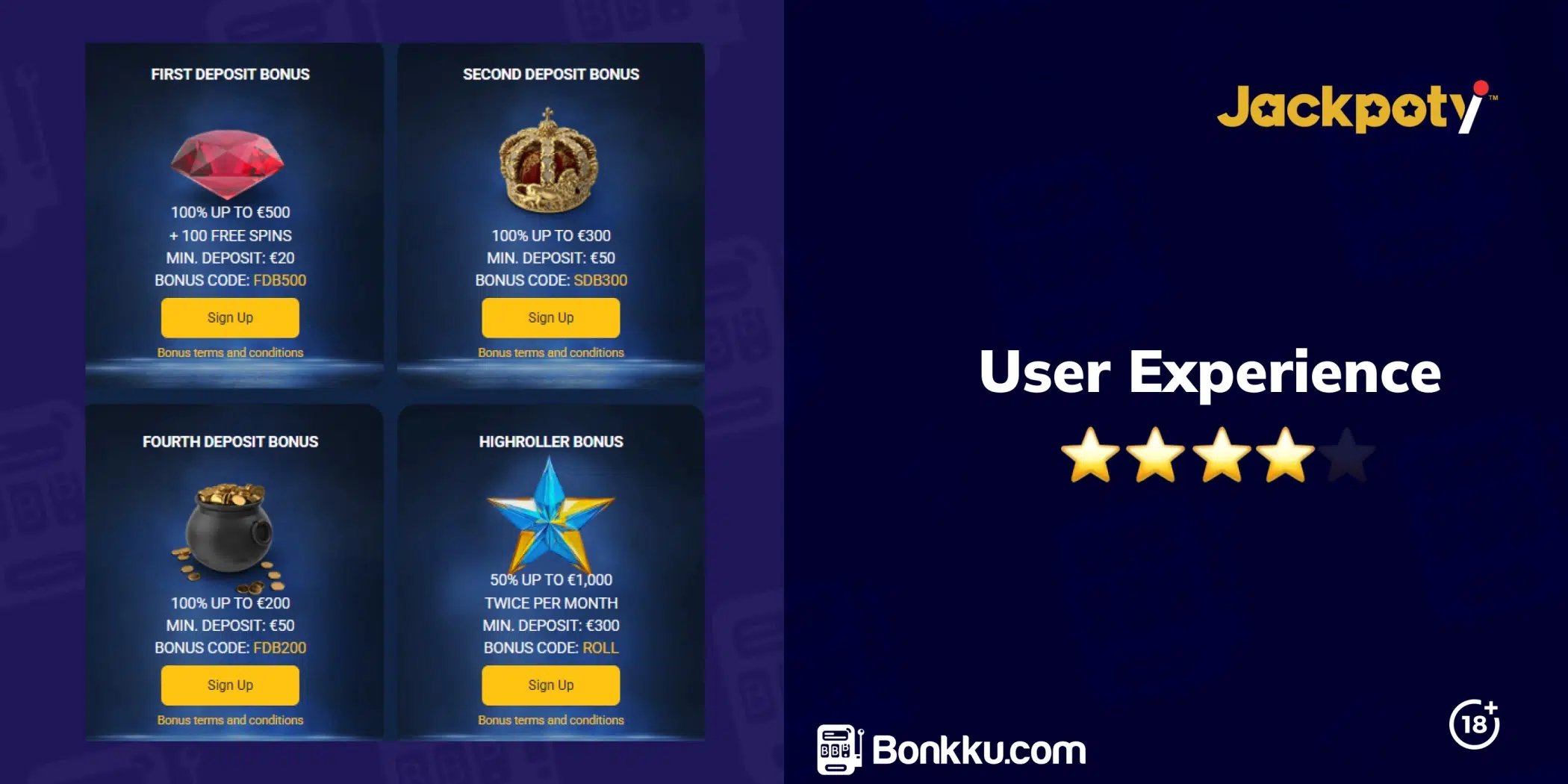 jackpoty casino user experience