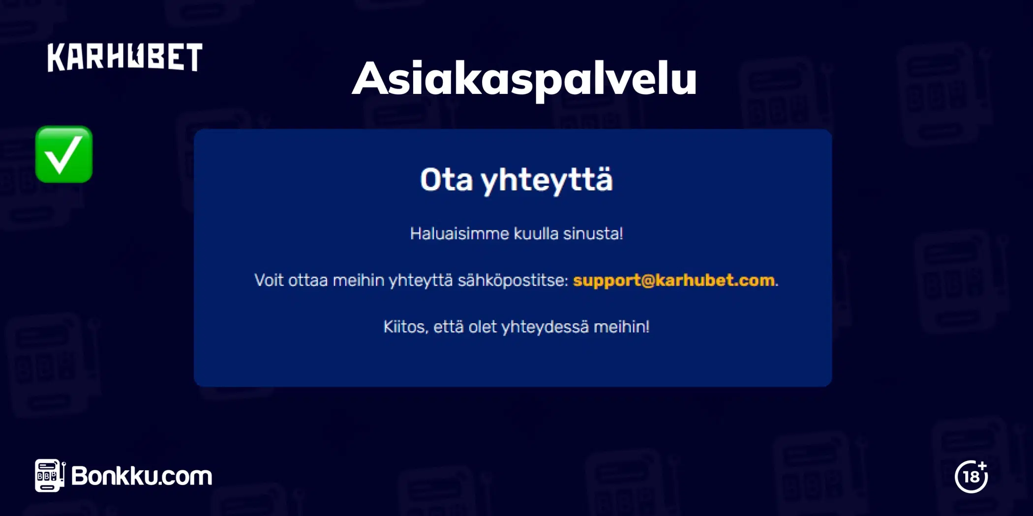 karhubet asiakaspalvelu
