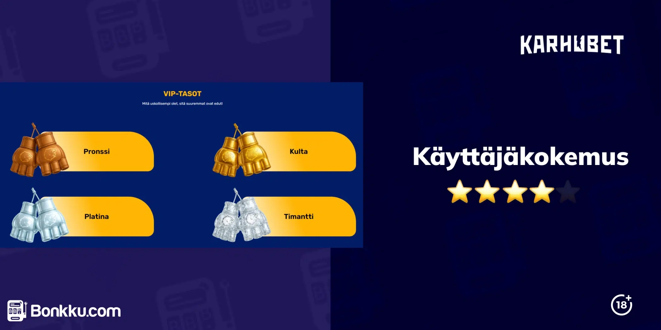 karhubet käyttäjäkokemus