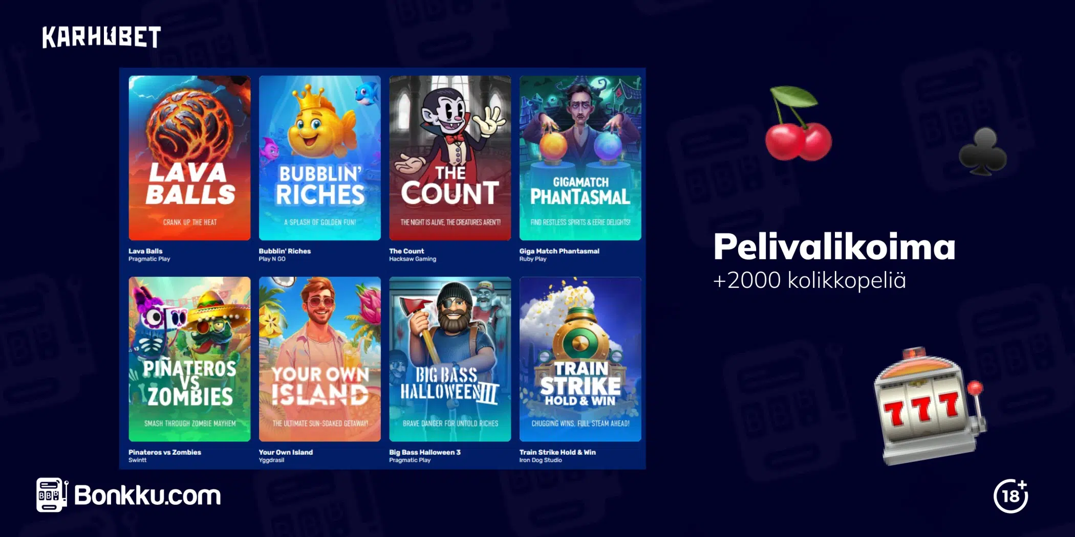 karhubet pelivalikoima