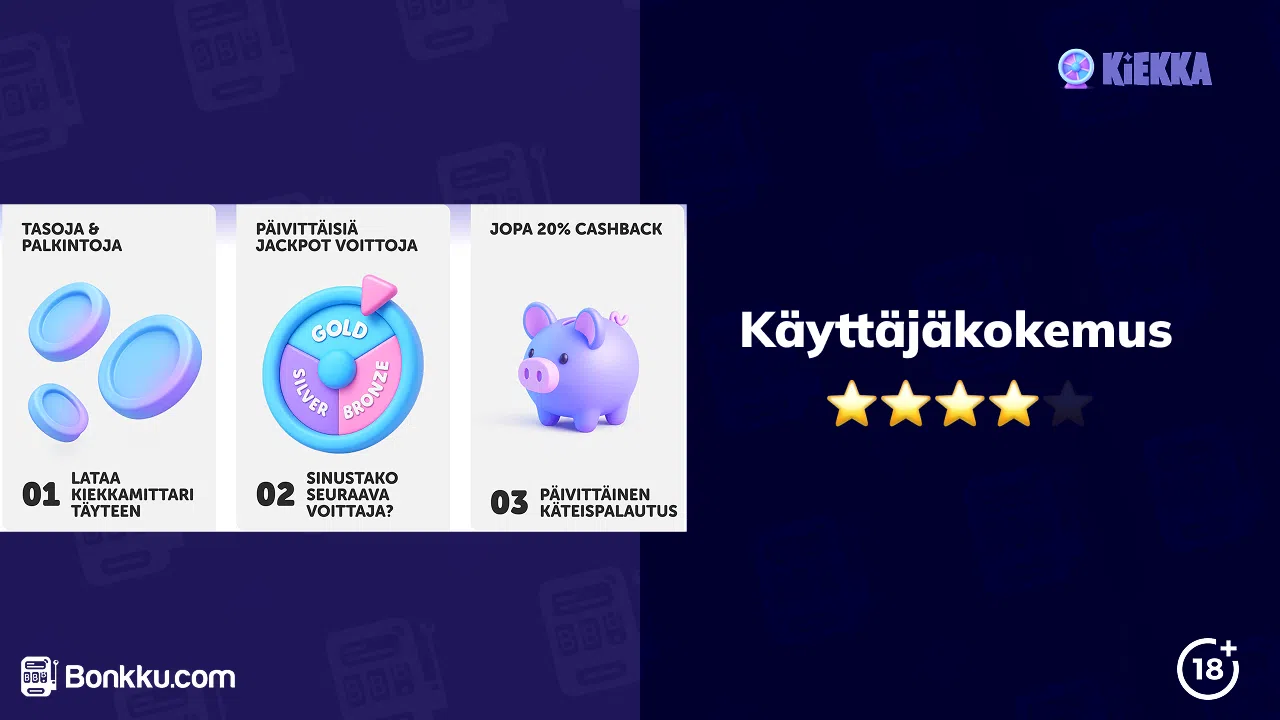 kiekka kasino käyttäjäkokemus