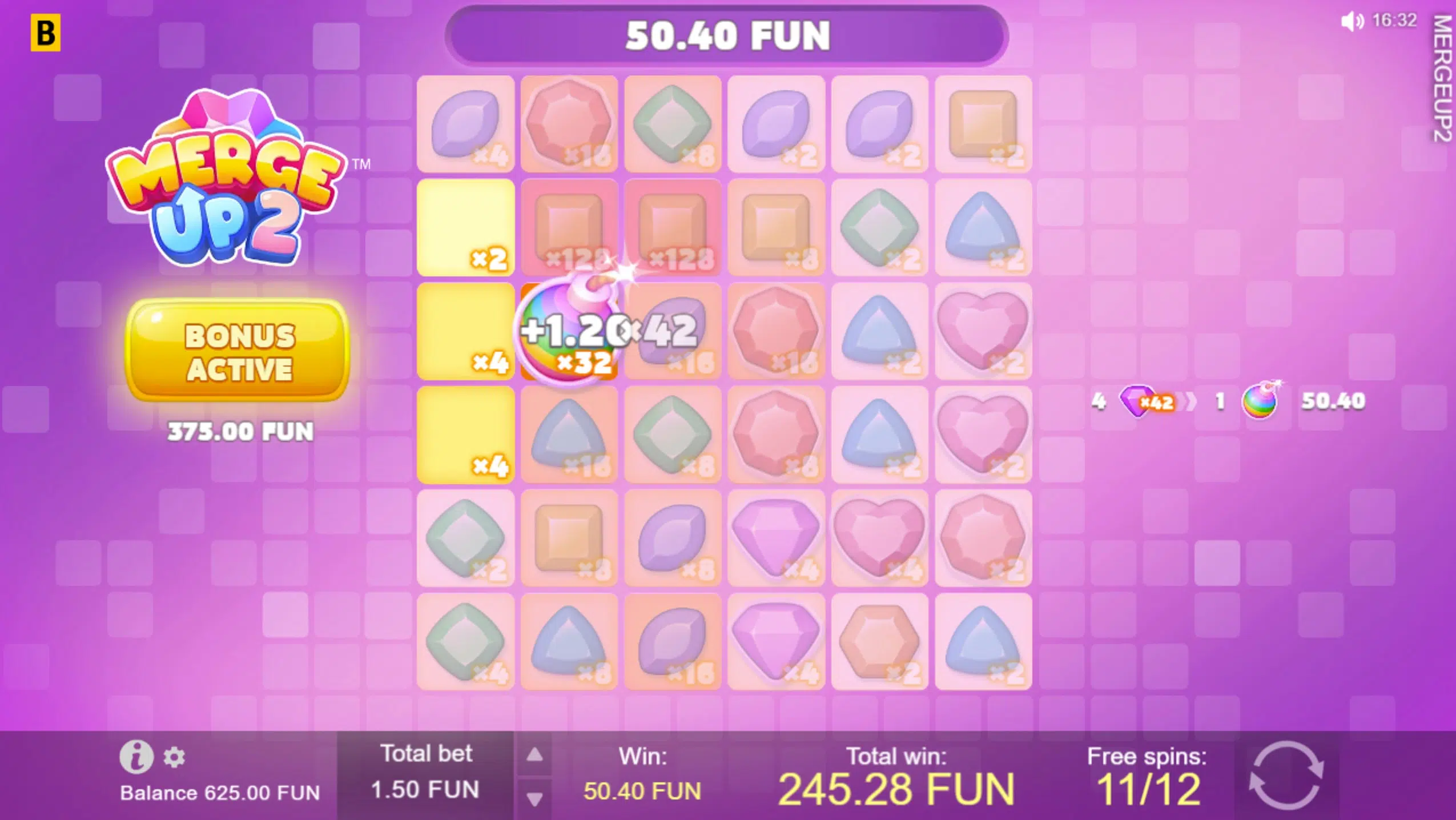 merge up 2 bonus