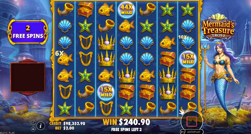 mermaids treasure trove bonus