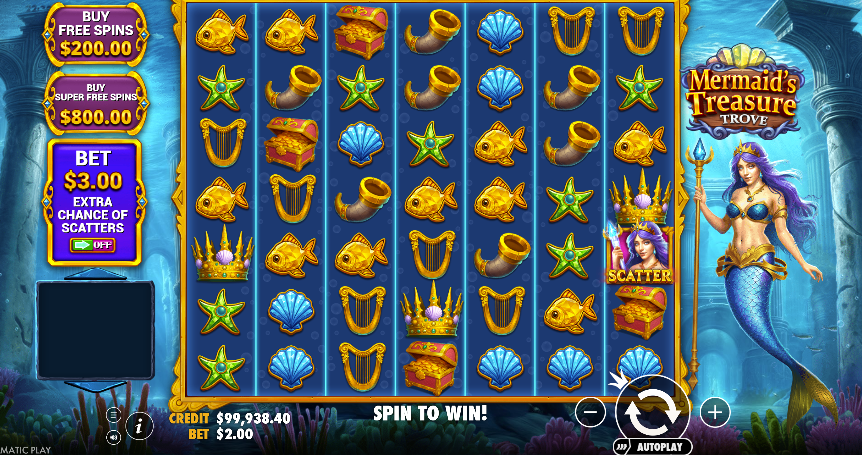 mermaids treasure trove slot