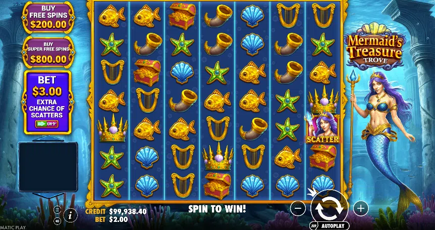 mermaids treasure trove slot