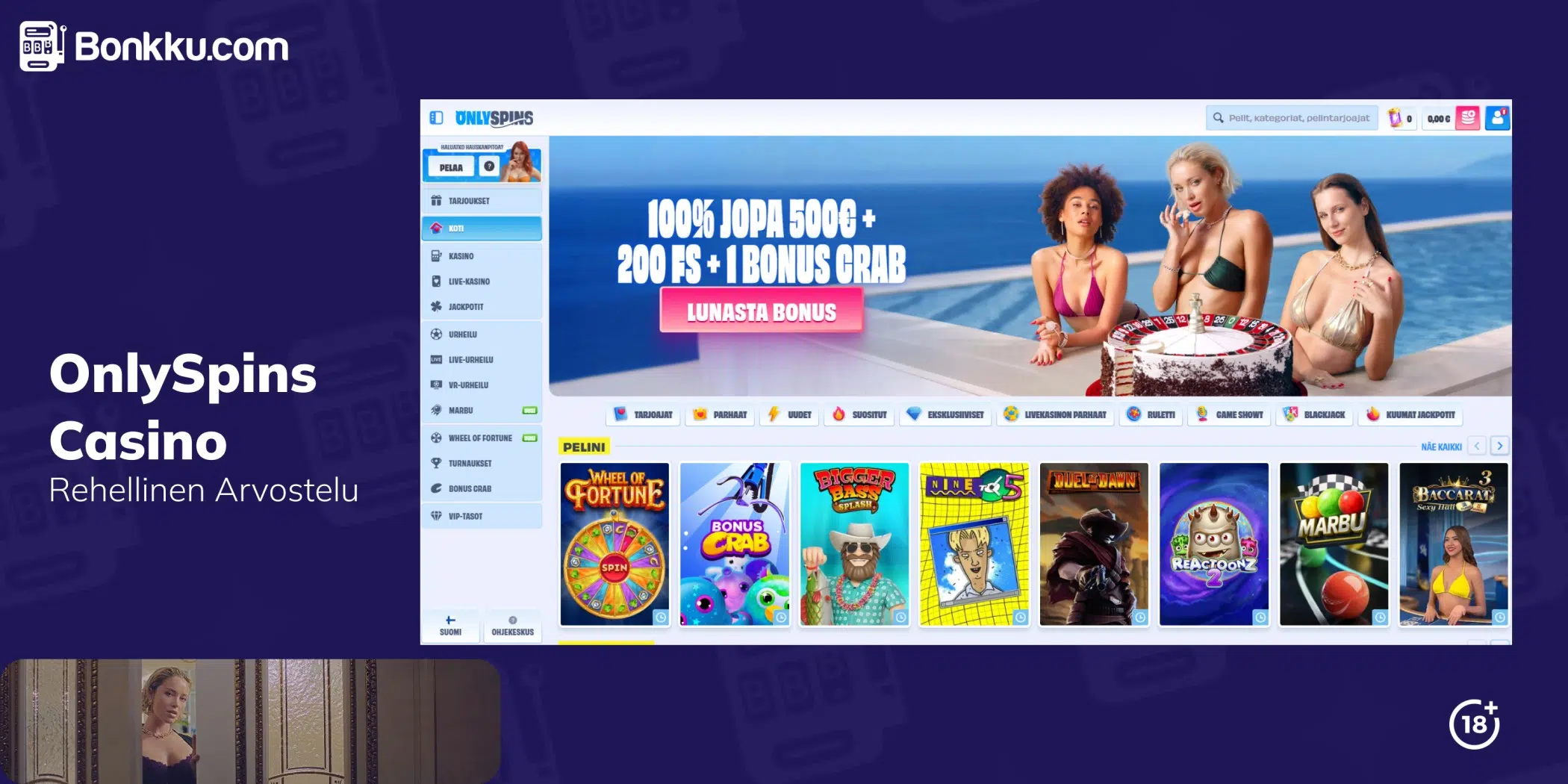 onlyspins casino arvostelu