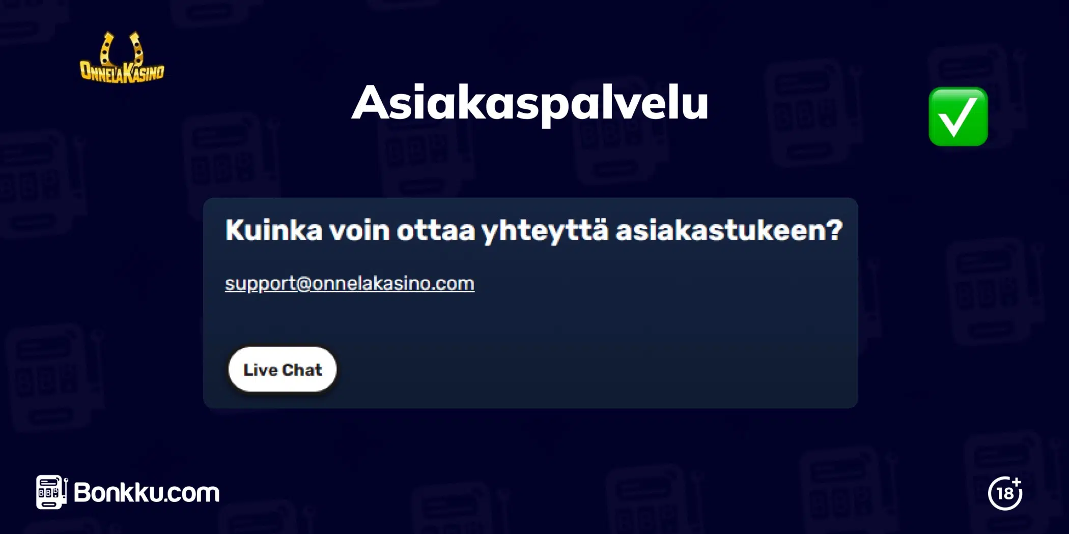 onnela kasino asiakaspalvelu
