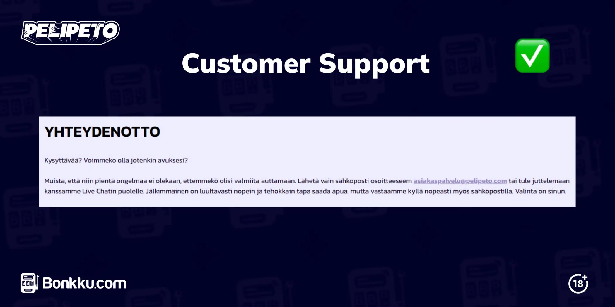 pelipeto customer support
