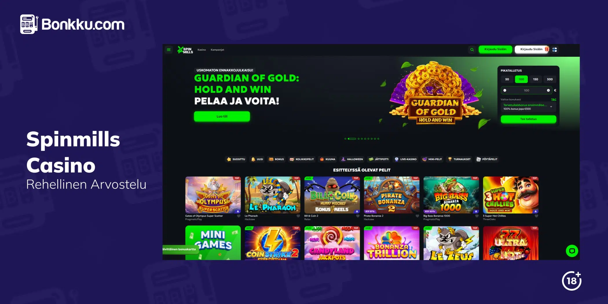 spinmills casino arvostelu