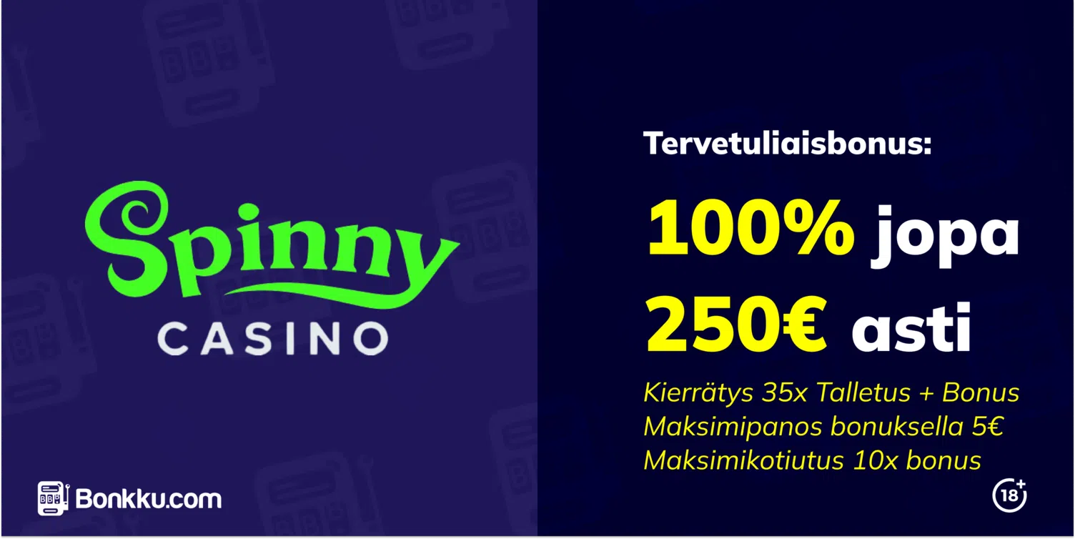 spinny casino tervetuliaisbonus