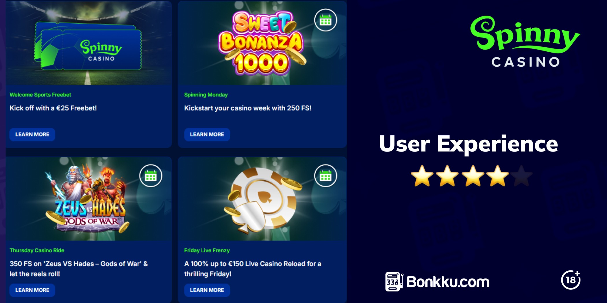 spinny casino user experience