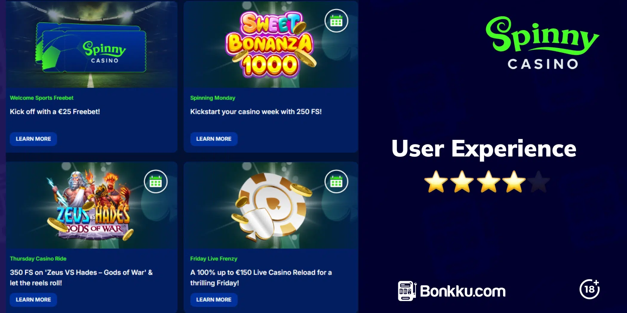 spinny casino user experience