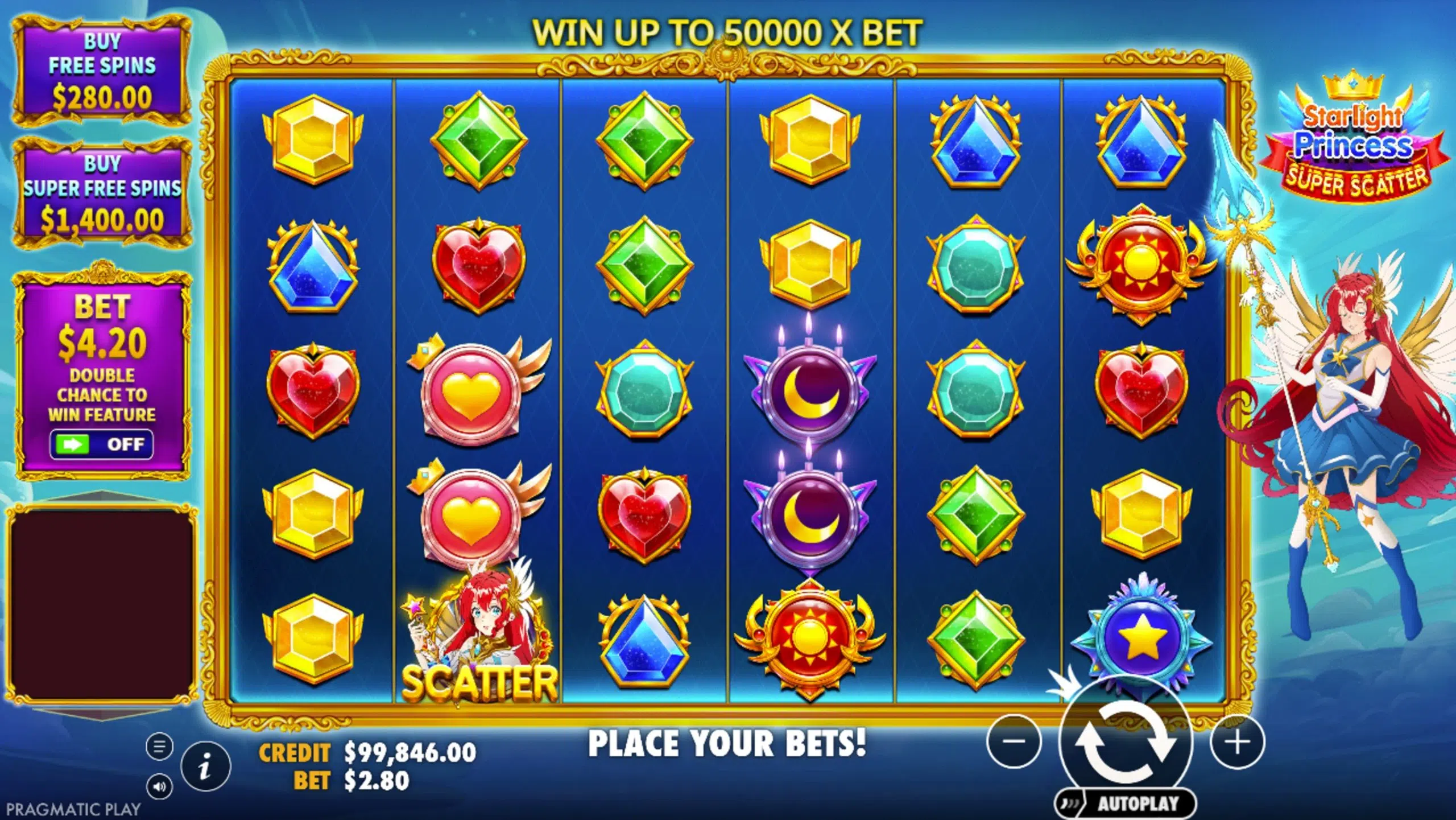 starlight princess super scatter slot