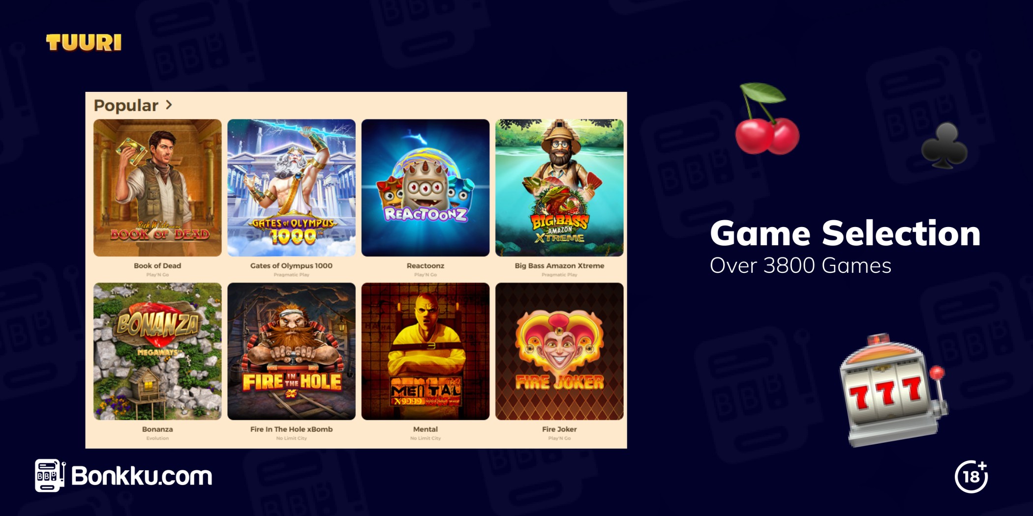 tuuri kasino game selection