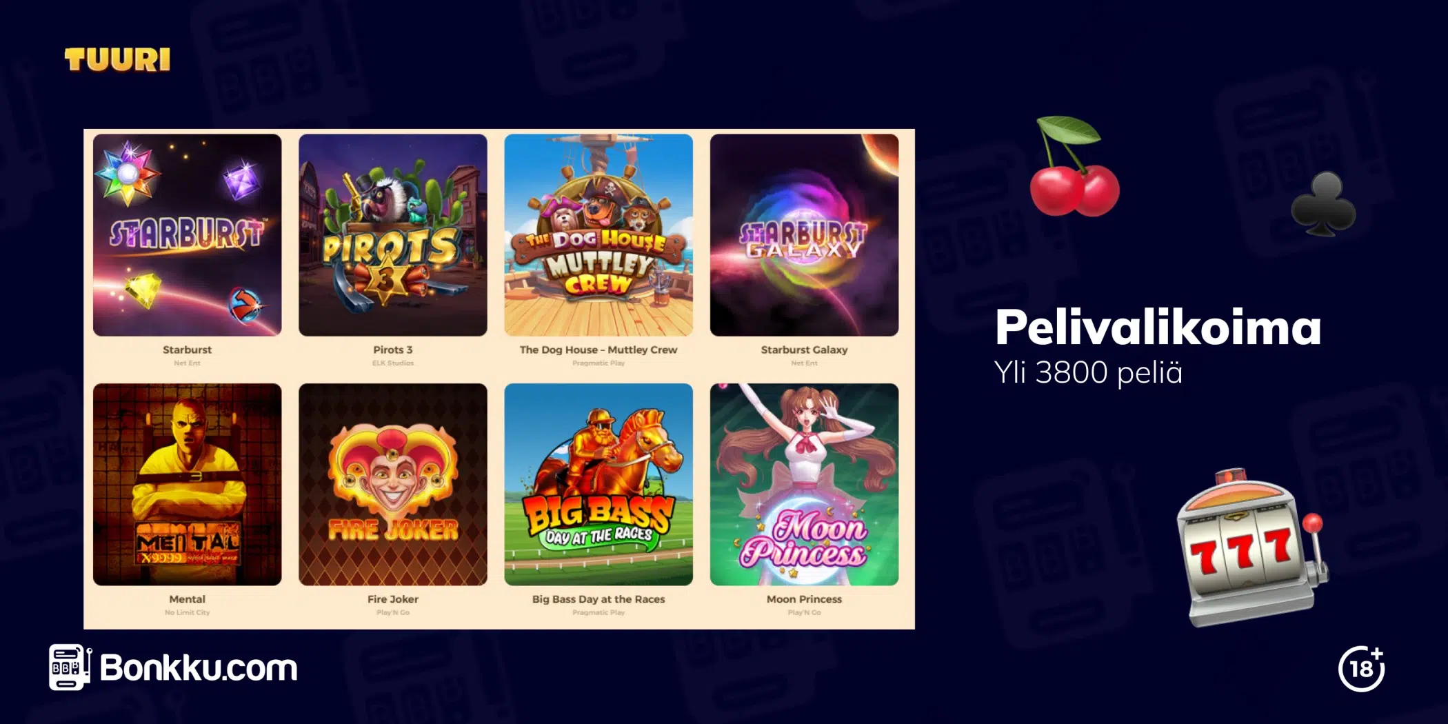 tuuri kasino pelivalikoima