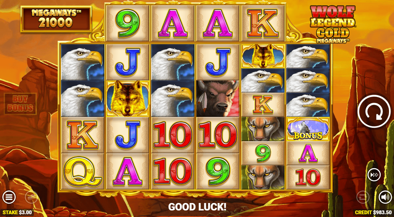 wolf legend gold megaways slot