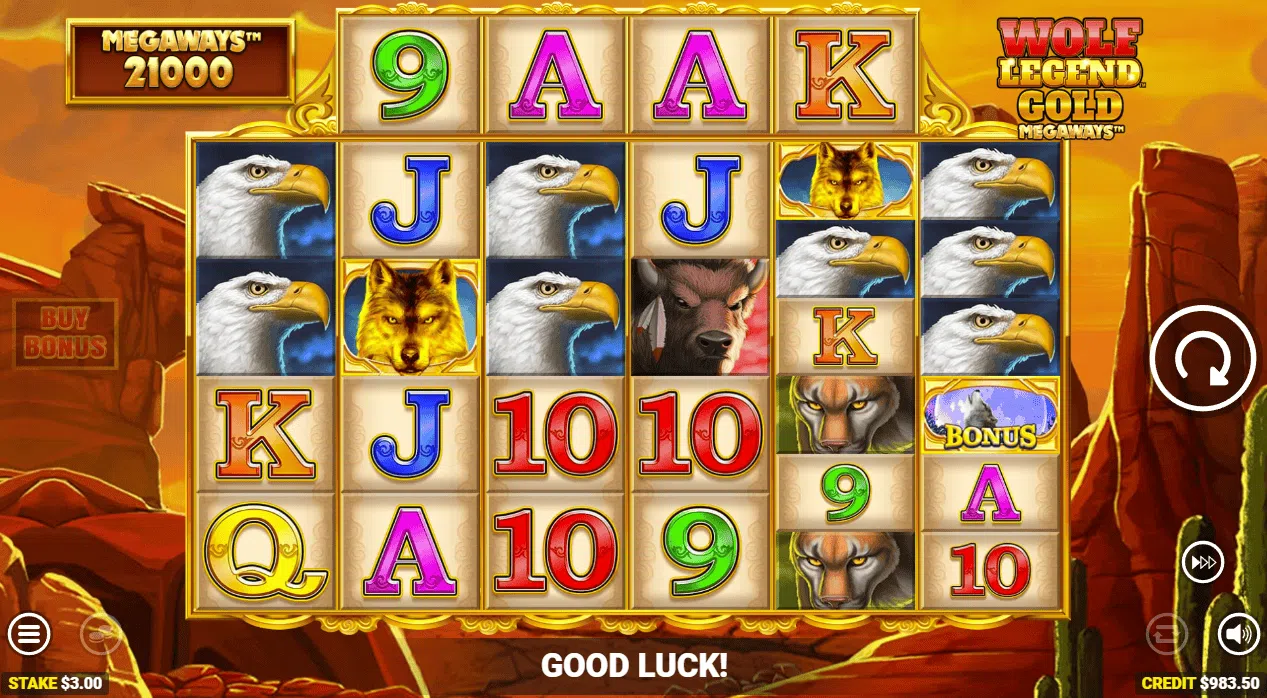 wolf legend gold megaways slot
