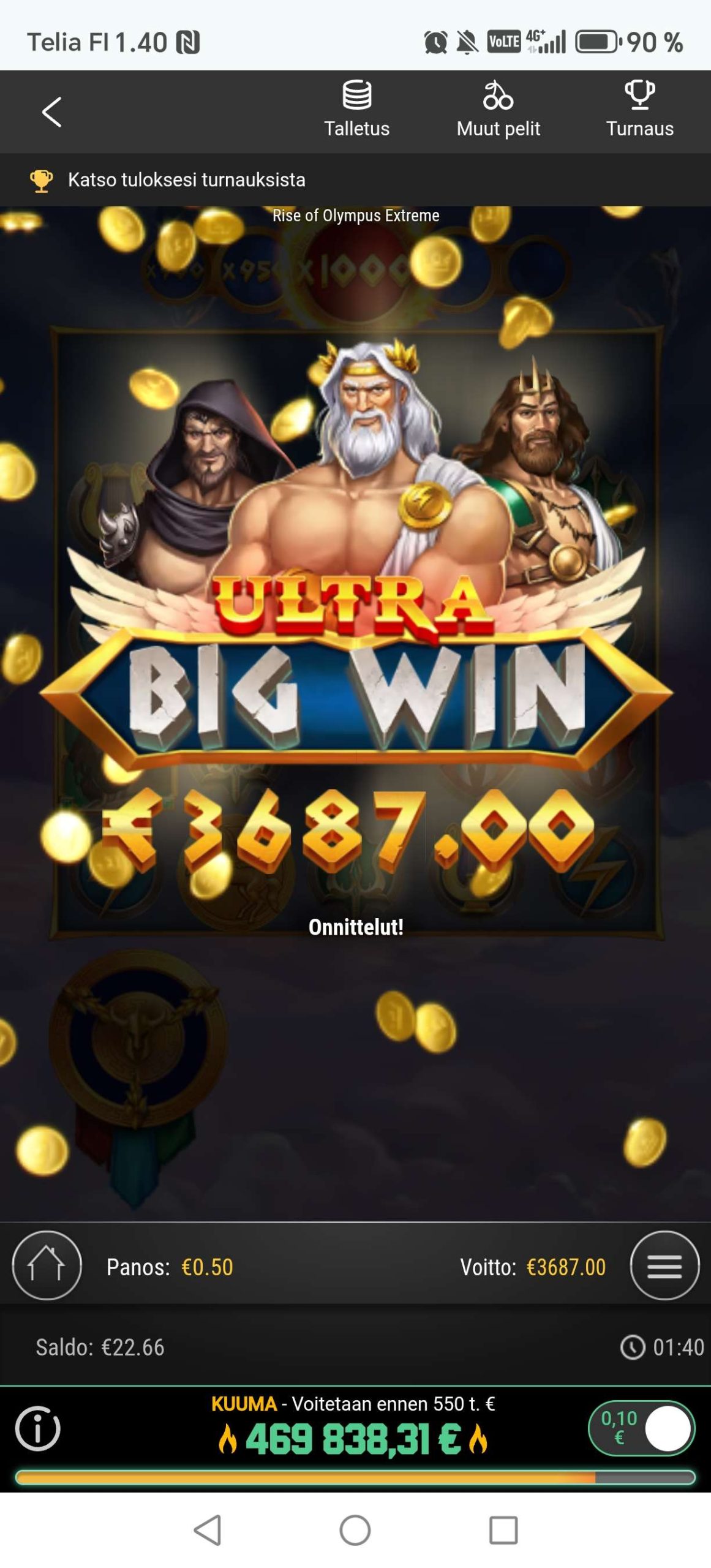Big wins screenshot