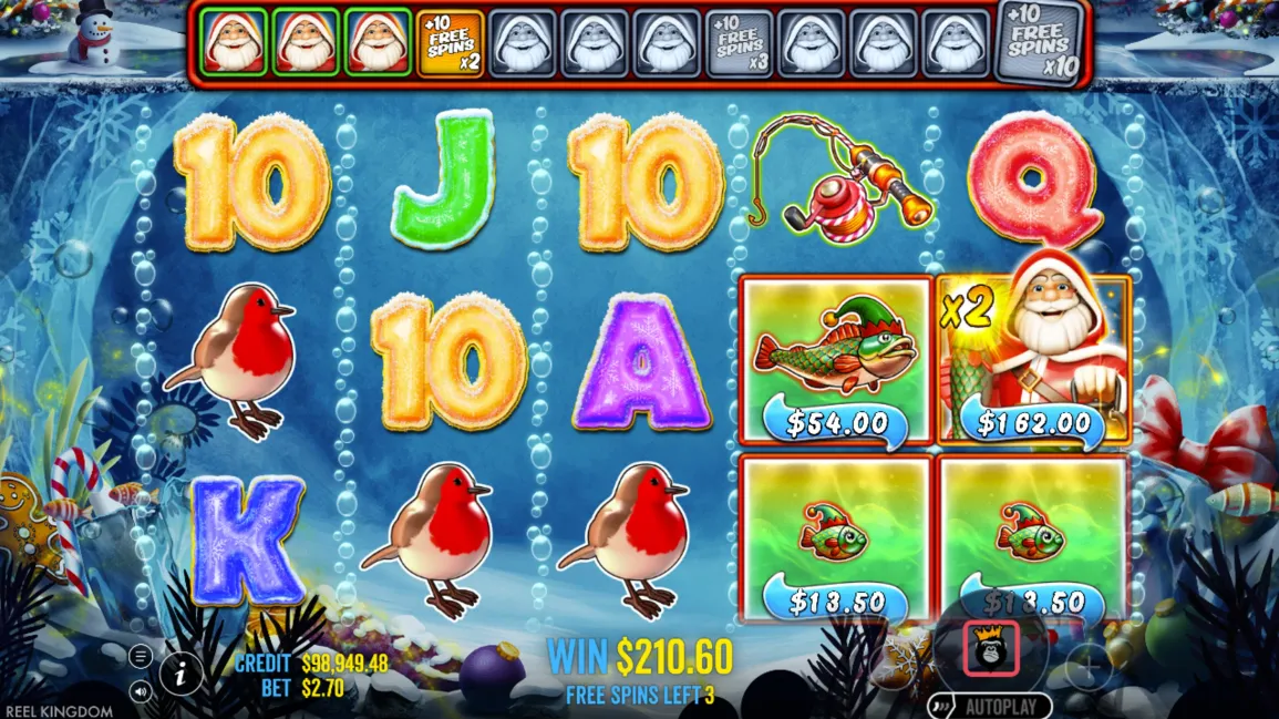 big bass christmas frozen lake