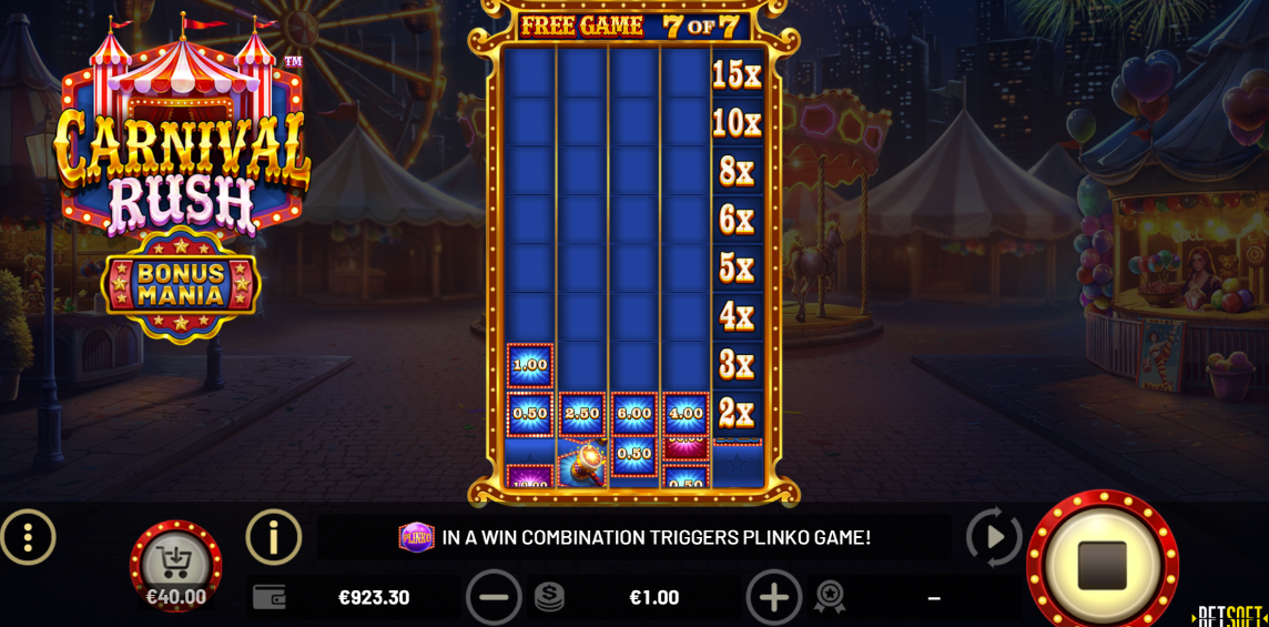 carnival rush bonus
