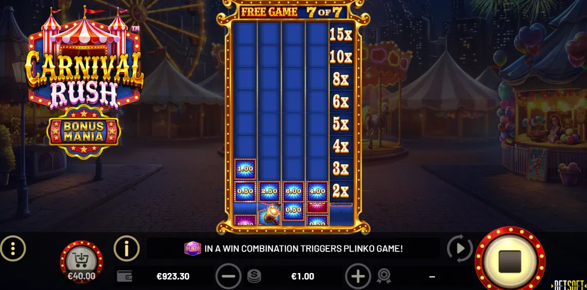 carnival rush bonus