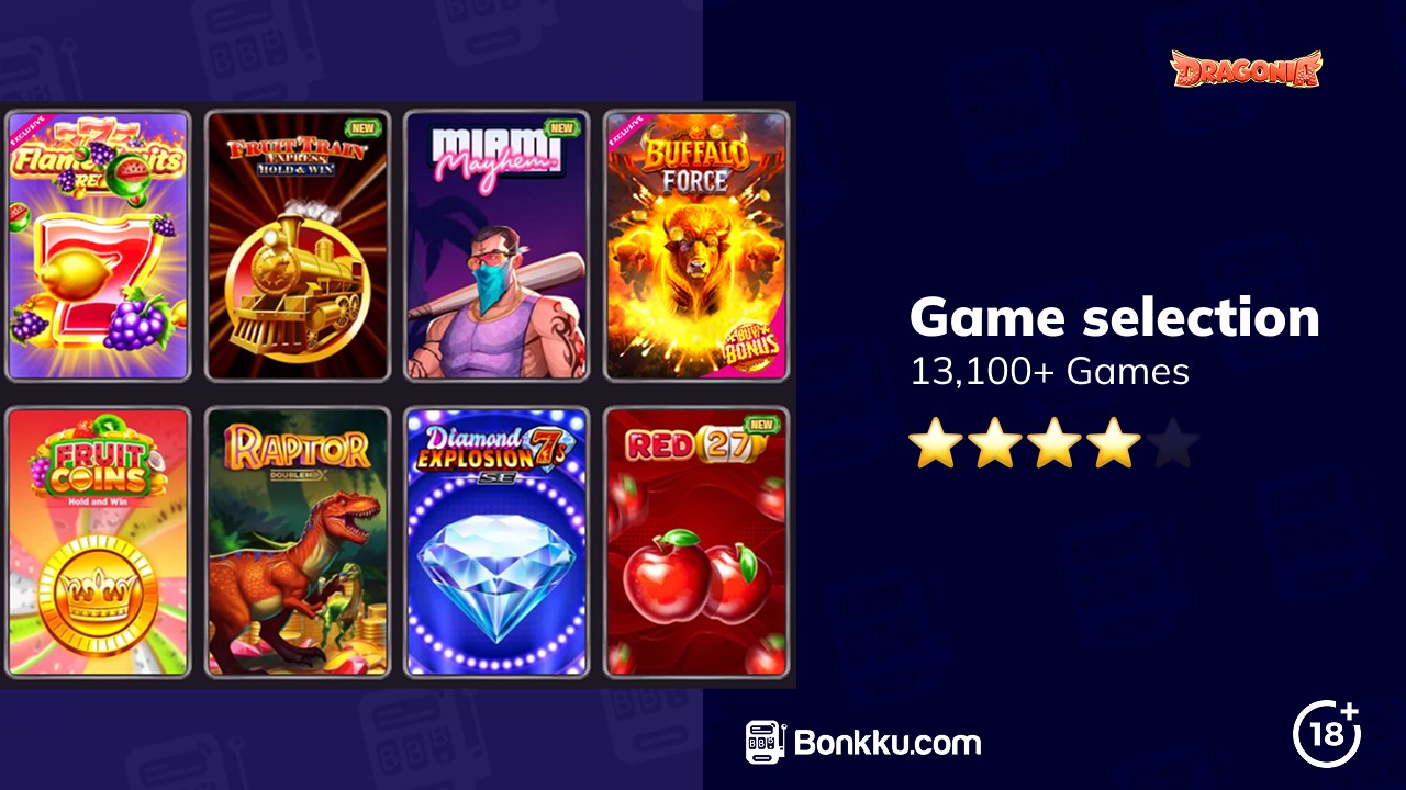 dragoni casino game selection