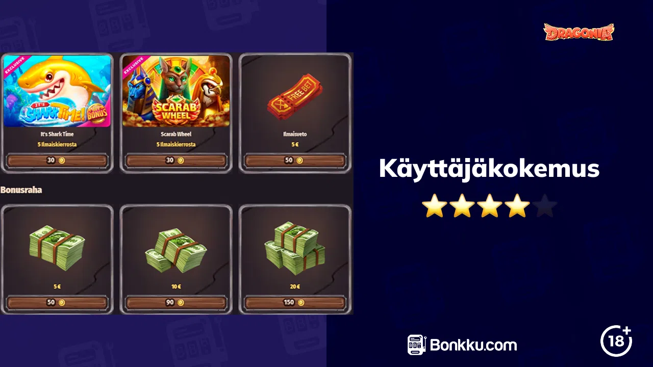 dragonia casino käyttäjäkokemus