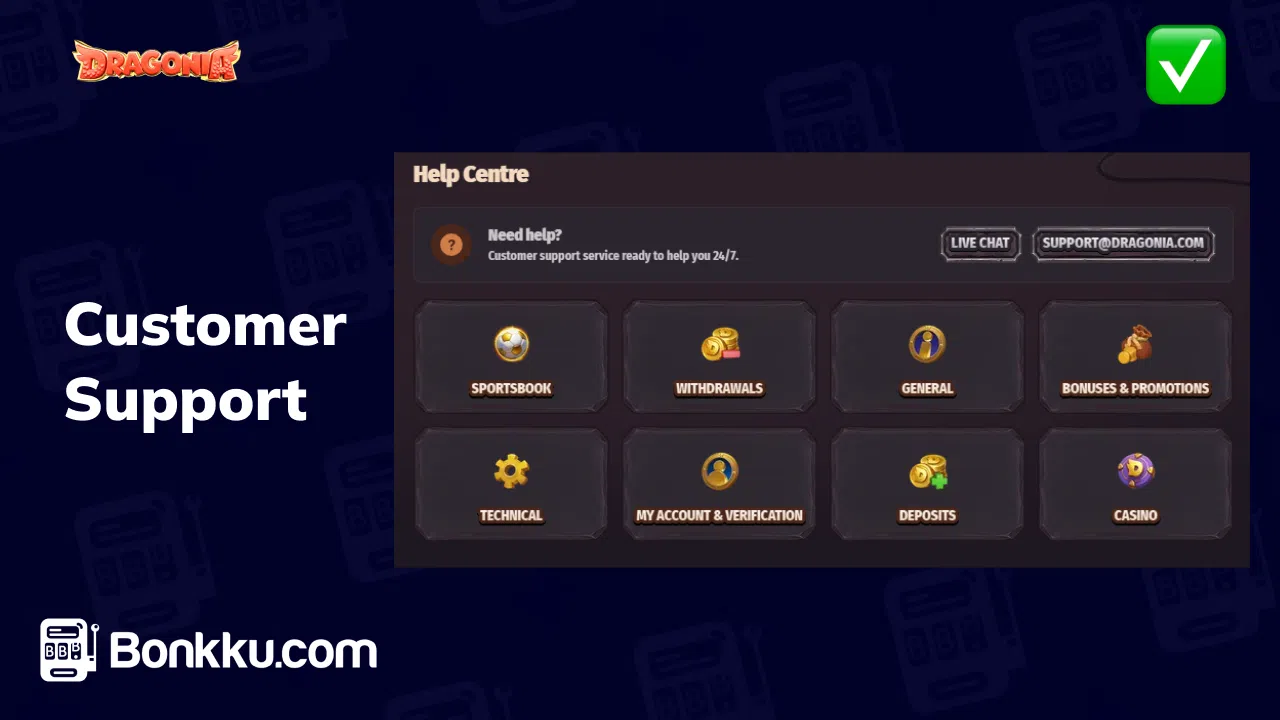 dragonia customer support