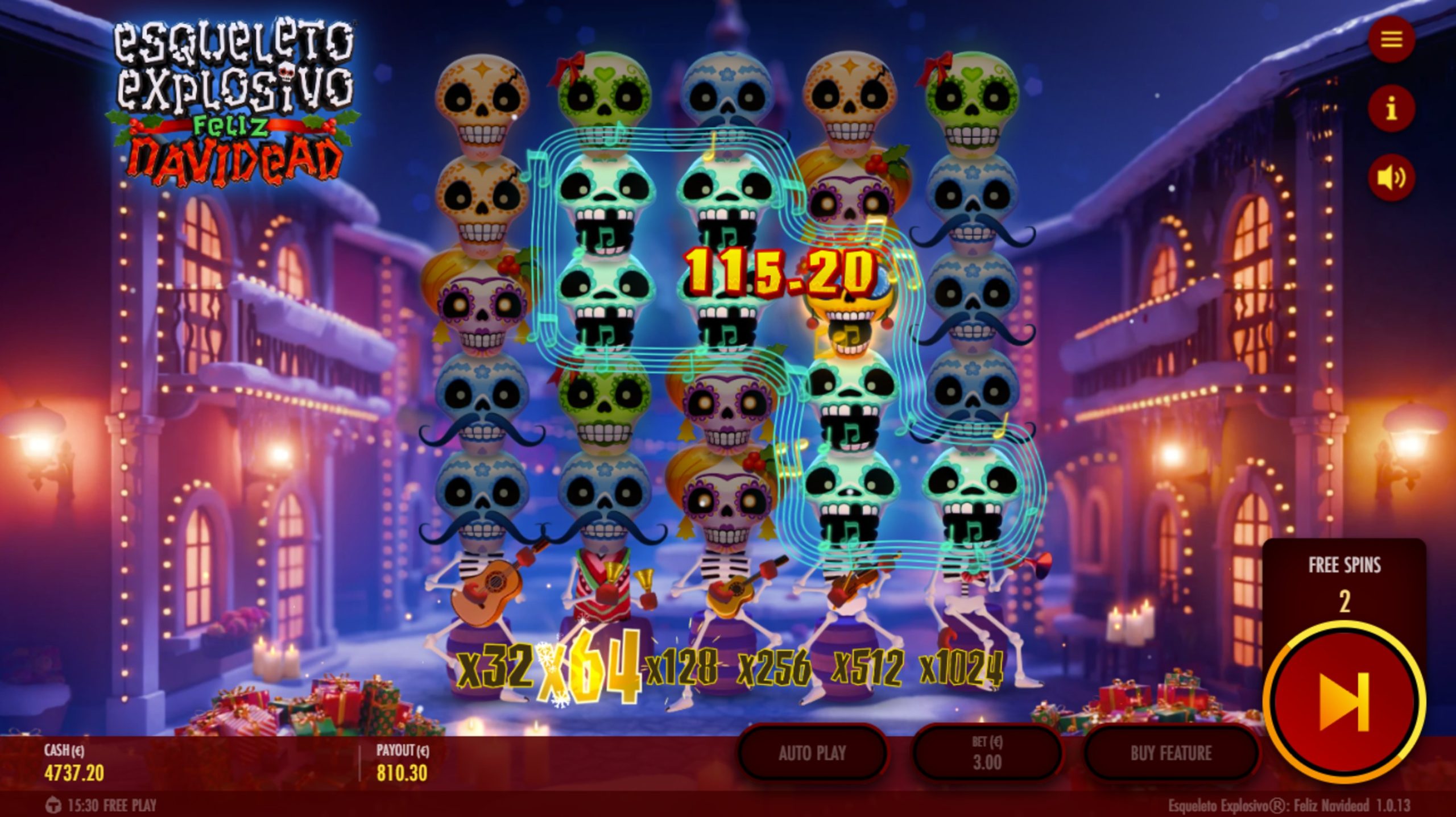 esqueleto explosivo feliz navidead bonus