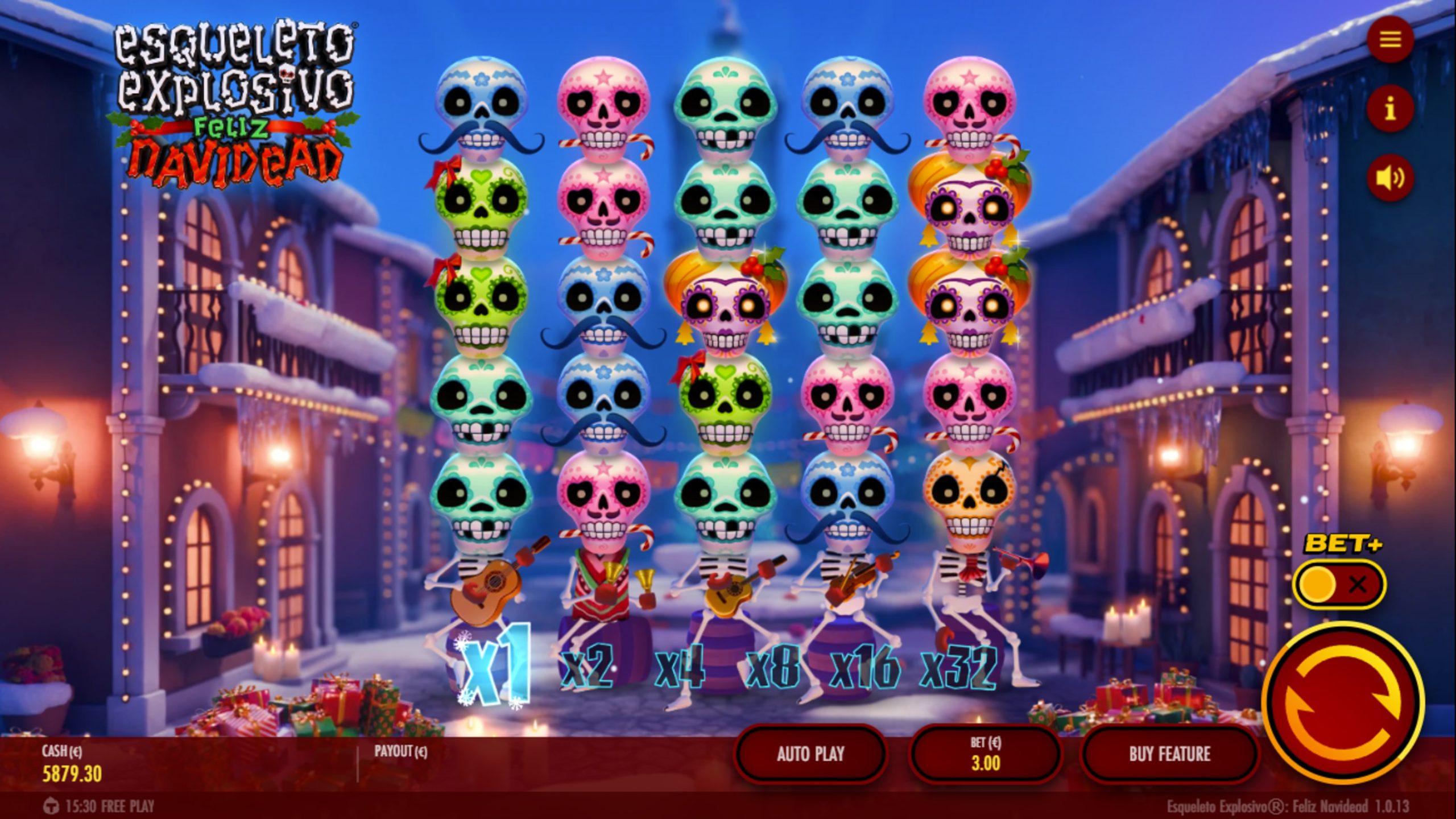 esqueleto explosivo feliz navidead slot