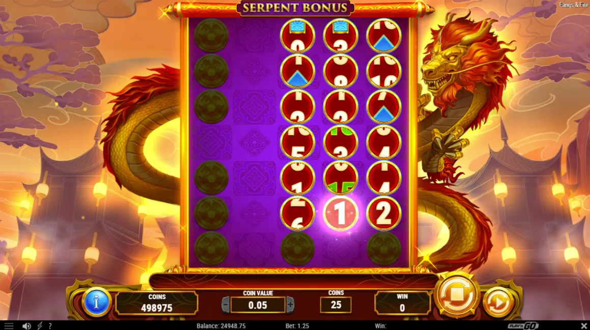 fangs and fire bonus