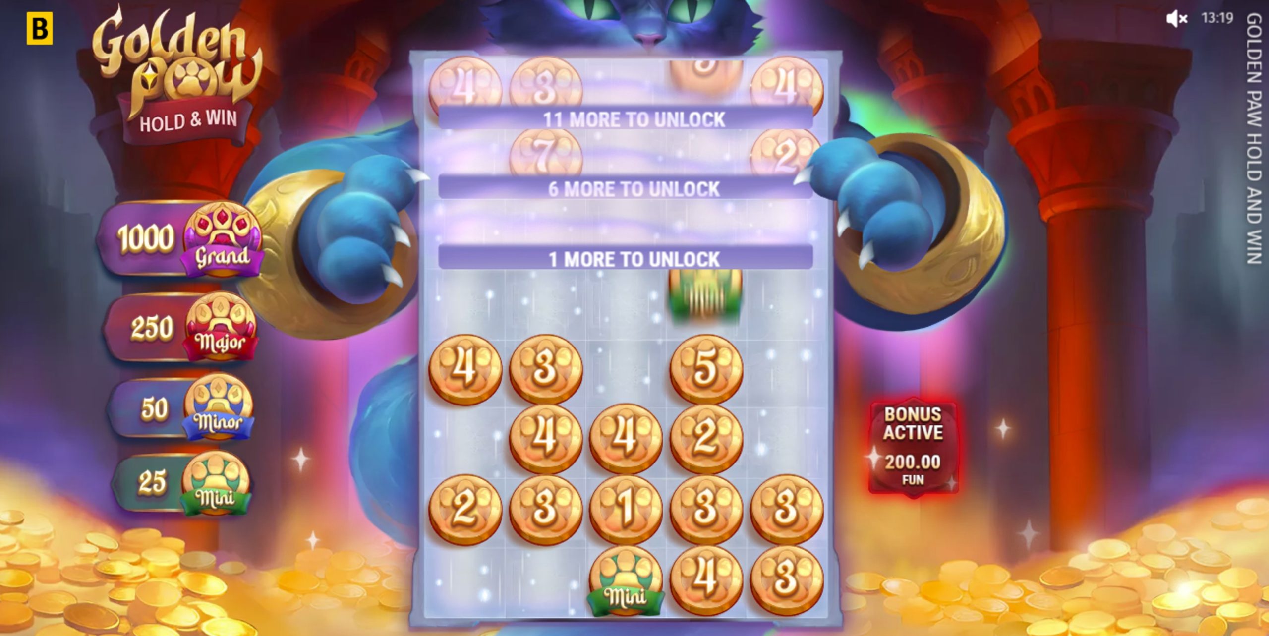 golden paw hold and win bonus